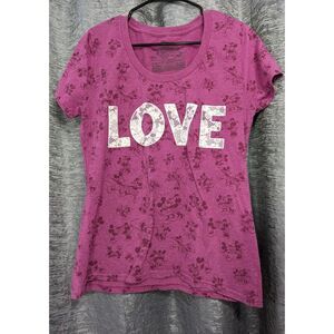 Disney Purple T-shirt Women's V‎ Neck K Size XL